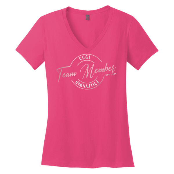Metallic Team Member  Women's VNeck Tee Thumbnail