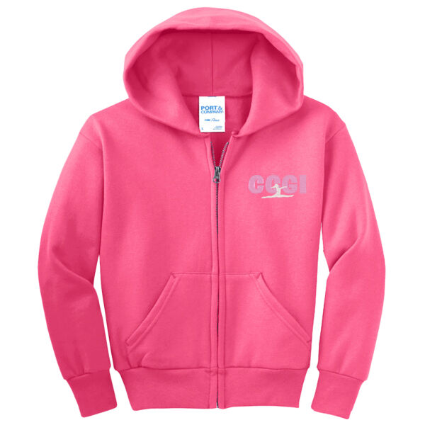 CCGI - Youth Fleece Full Zip Hooded Sweatshirt Thumbnail